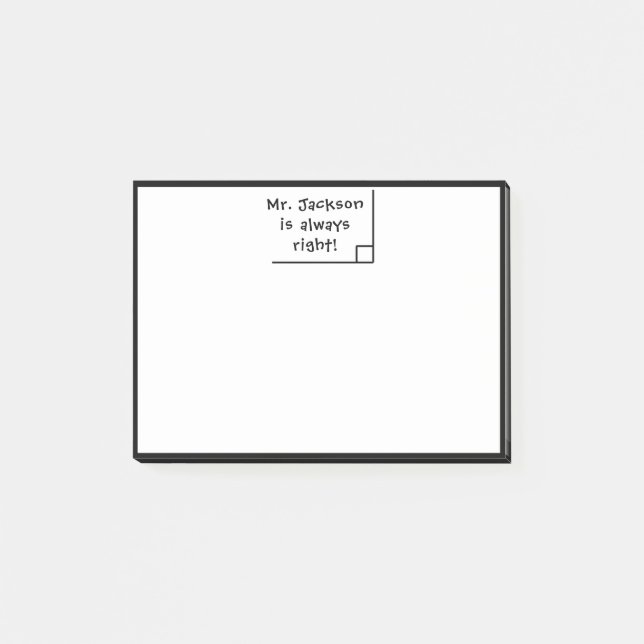 Funny Teacher Math School Humour Post-it Notes (Front)