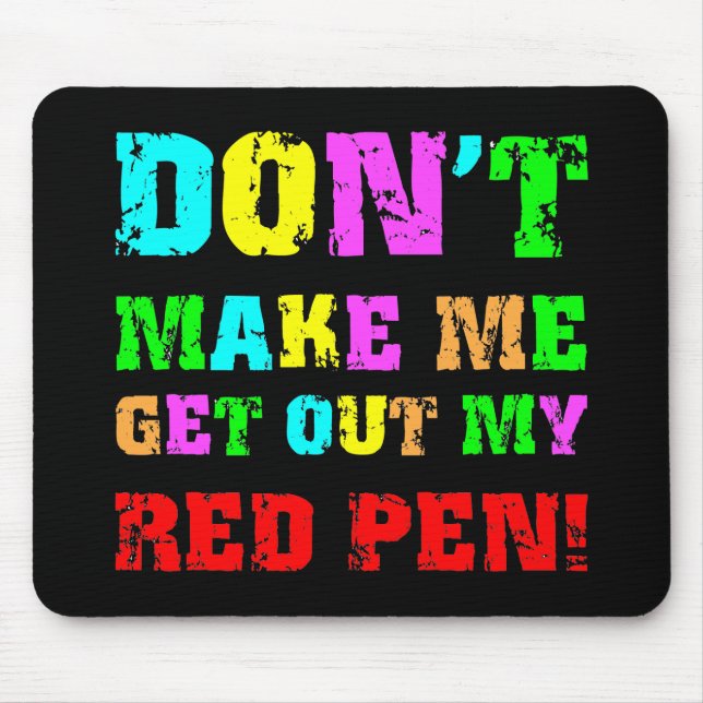 Funny teacher mouse mat (Front)