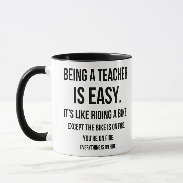 Funny Teacher Mug, Teacher Gift Idea Mug (Left)