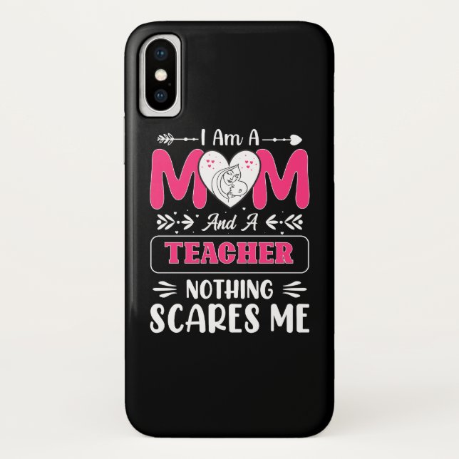 Funny Teacher Mum, Teacher Mum Funny Case-Mate iPhone Case (Back)
