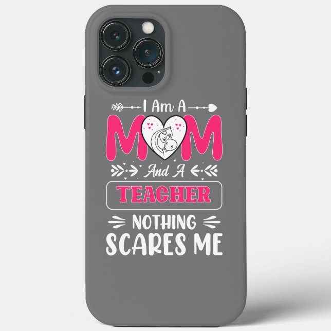 Funny Teacher Mum, Teacher Mum Funny Case-Mate iPhone Case (Back)