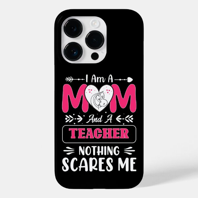 Funny Teacher Mum, Teacher Mum Funny Case-Mate iPhone Case (Back)