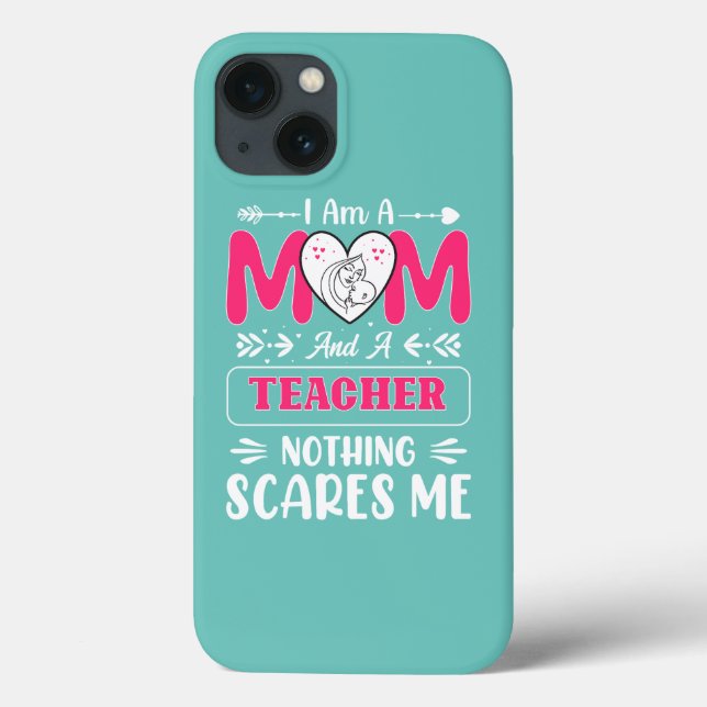 Funny Teacher Mum, Teacher Mum Funny Case-Mate iPhone Case (Back)