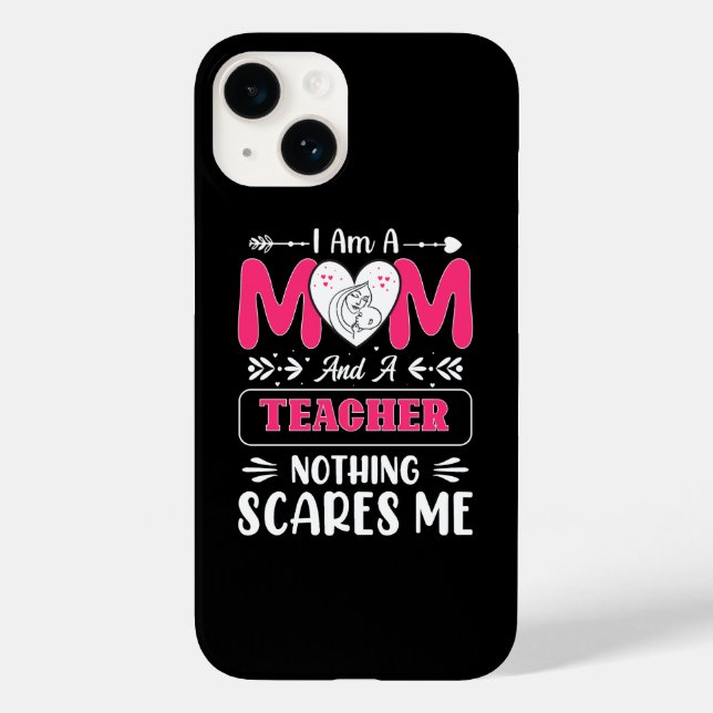 Funny Teacher Mum, Teacher Mum Funny Case-Mate iPhone Case (Back)