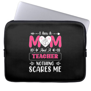 Funny Teacher Mum, Teacher Mum Funny Laptop Sleeve