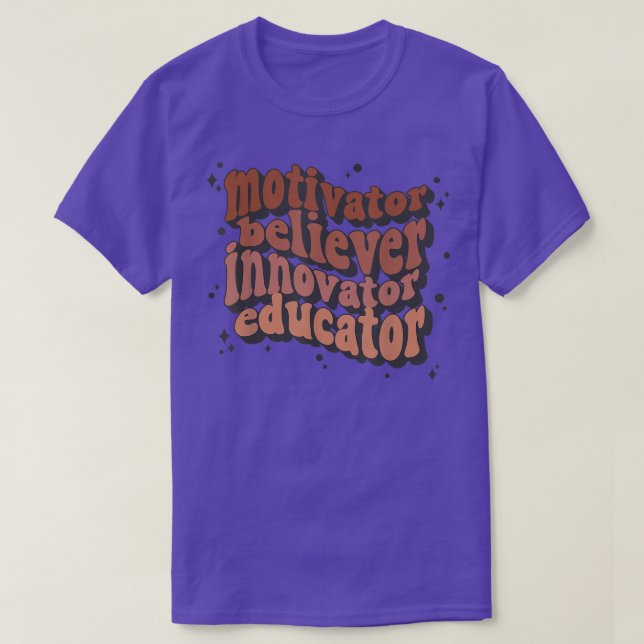 Funny Teacher Outfit Women Inspiring Educator Teac T-Shirt (Design Front)