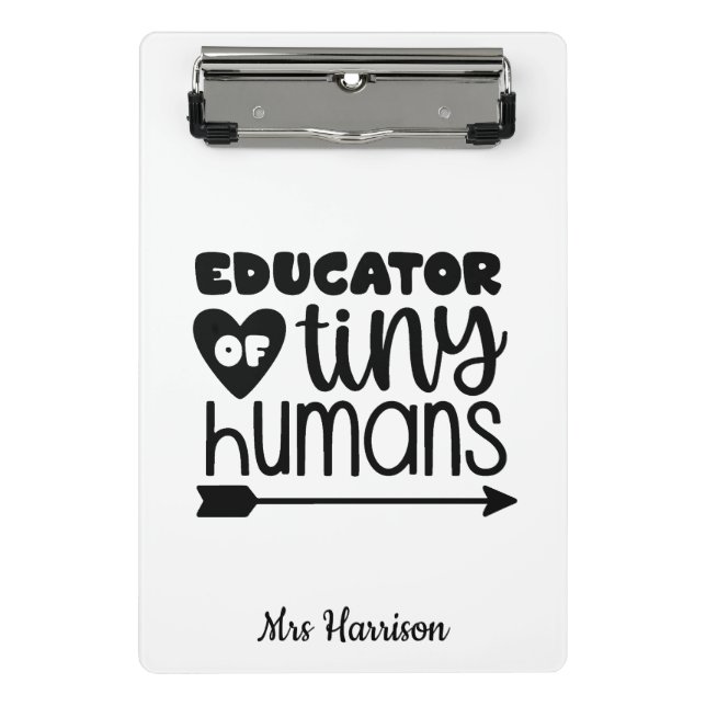 Funny Teacher personalised gift Mini Clipboard (Front)