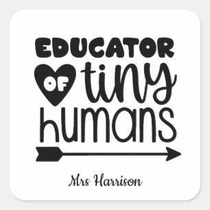 Funny Teacher personalised gift Square Sticker