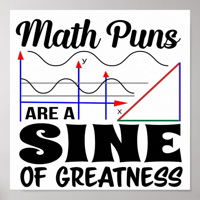 Funny Teacher Poster | Math Pun Poster (Front)
