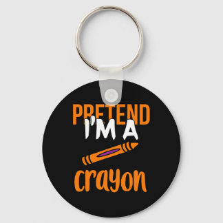Funny Teacher Pretend I'm A Crayon Halloween Gift  Key Ring