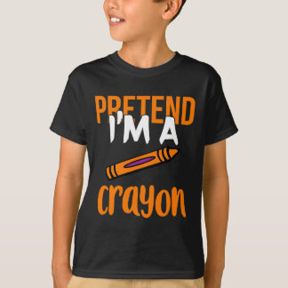 Funny Teacher Pretend I'm A Crayon Halloween Gift  T-Shirt