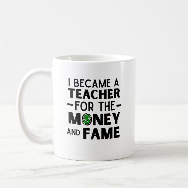 funny teacher quote i became a teacher coffee mug (Left)