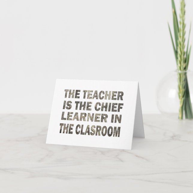Funny teacher quotes thank you card (Front)