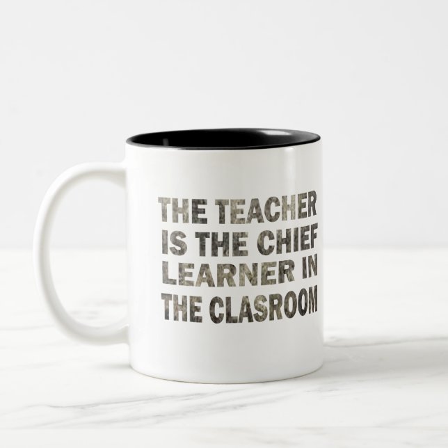 Funny teacher quotes Two-Tone coffee mug (Left)