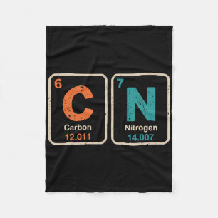 Funny Teacher Science Periodic Table Retro 67 Meme Fleece Blanket
