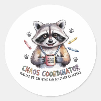 Funny Teacher Sticker Chaos Coordinator Gift for W