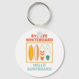 Funny Teacher Summer Surfing Surfer Vacation Holid Key Ring