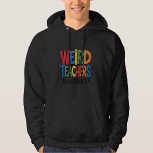 Funny Teacher Tie Dye Weird Teachers Build Charact Hoodie