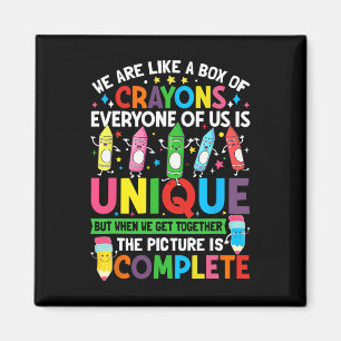Funny Teacher We Are Like A Box Of Crayons  Magnet