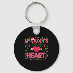 Funny Teacher Xmas My Students Stole My Heart Chri Key Ring
