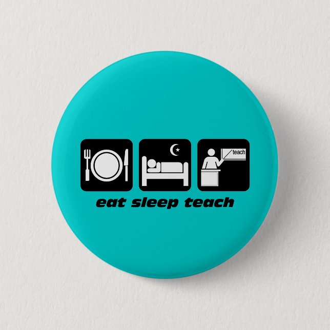 Funny teachers 6 cm round badge (Front)