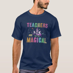 Funny TEACHERS ARE MAGICAL I'm Unicorn School Squa T-Shirt