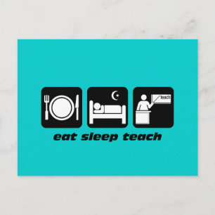 Funny teachers postcard