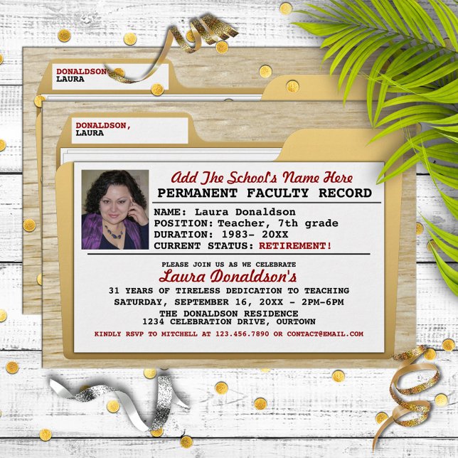 Funny Teacher's Retirement Party Invitations (Creator Uploaded)