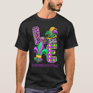 Funny Teaching Assistant Mardi Gras Family Matchin T-Shirt