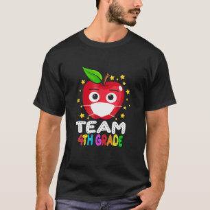 Funny Team 4Th Grade Apple Back To School Day Quar T-Shirt