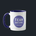 Funny Team Awesome Purple Personalized Name Mug<br><div class="desc">Start your day with a smile using this Funny Team Awesome Purple Personalized Name Mug! Designed with a bold purple color and a playful “Team Awesome” slogan, this custom mug lets you add any name for a fun and unique touch. Perfect for coworkers, teammates, friends, or anyone who deserves a...</div>