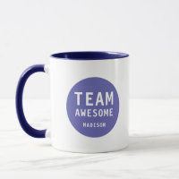 Funny Team Awesome Purple Personalized Name