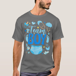 Funny Team Boy Gender Reveal Party Baby Announceme T-Shirt
