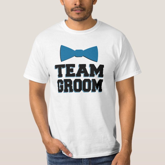 Funny Team Groom Groomsman Shirt Bow Tie (Front)