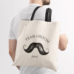 Funny Team Groom Moustache Wedding Tote Bag<br><div class="desc">A funny tote bag for your groomsmen,  best man,  and wedding party to carry around during your wedding weekend.</div>