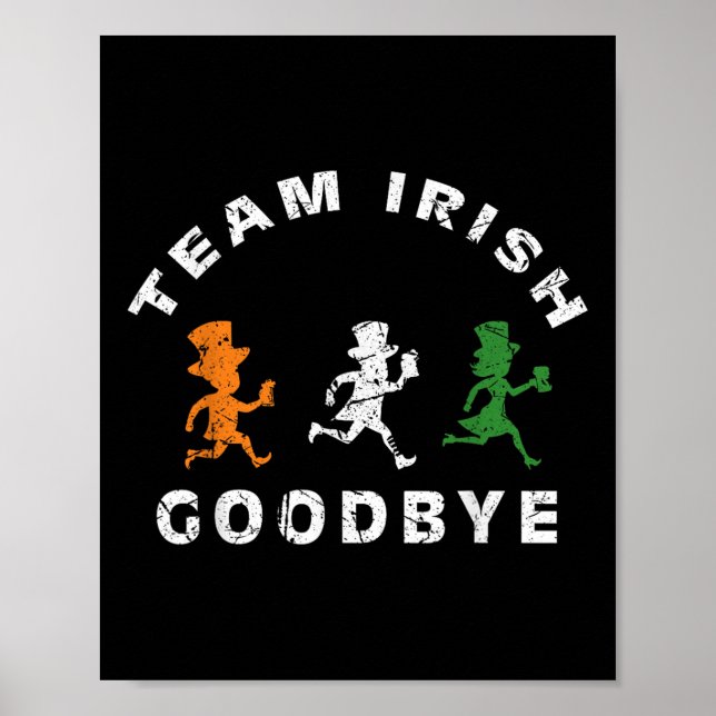 Funny Team Irish Goodbye St Patricks Day St Pattys Poster (Front)