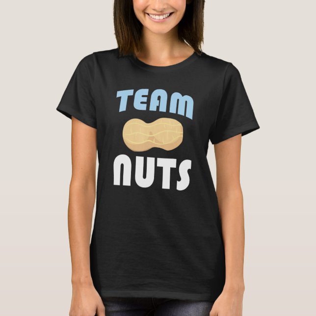 Funny Team Nuts Baby Boy Gender Reveal Announcemen T-Shirt (Front)