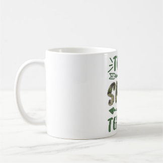 Funny Team Sped Teacher Camo Teacher Student Back  Coffee Mug