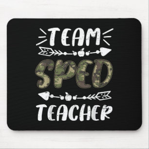 Funny Team Sped Teacher Camo Teacher Student Back Mouse Mat