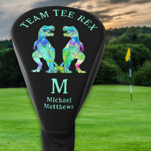 Funny Team Tee Rex Dinosaur Joke Personalised Golf Head Cover