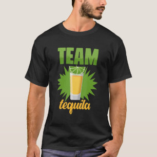 Funny Team Tequila With Green Lime Salt Group Cost T-Shirt