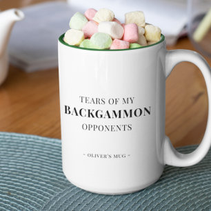 Funny Tears of My Backgammon Opponents Two-Tone Coffee Mug
