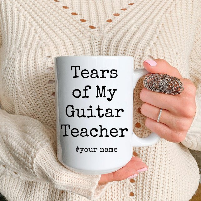 Funny Tears of My Guitar Teacher | Guitar teacher Two-Tone Coffee Mug (Funny Tears of My Guitar Teacher | Guitar teacher Coffee Mug)