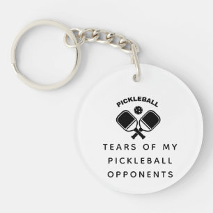 Funny Tears of my Pickleball Opponents Typography  Key Ring