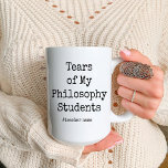 Funny Tears of My Students | Philosophy teacher Two-Tone Coffee Mug<br><div class="desc">Funny Tears of My Philosophy Students | Philosophy teacher funny coffee mugs. Customisable funny gifts for High school Philosophy teachers. This mug Features a funny typography saying. best unique Retirement gifts for Philosophy teachers. this is a Customisable coffee mug. Click on the Personalise Button to Add Your and your Philosophy...</div>