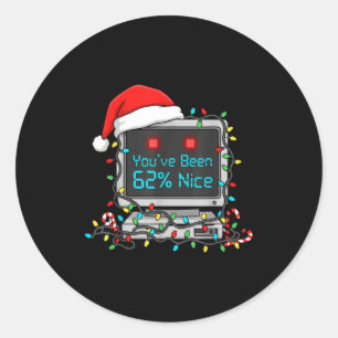 Funny Tech Christmas Geek Ai Holiday Humor Nerd Sh Classic Round Sticker