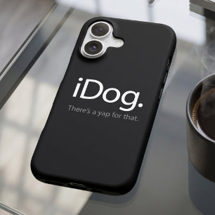 Funny Tech Geek Dog Quote - iDog Barking Joke iPhone 13 Case