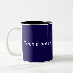 Funny Tech Humour Computer Professional Monogramme Two-Tone Coffee Mug