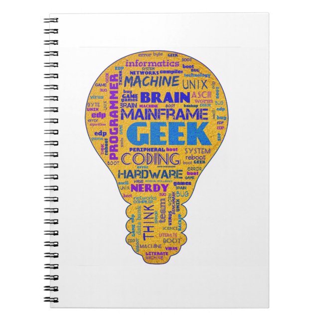 Funny Tech Humour Geek - Coders Gift Notebook (Front)