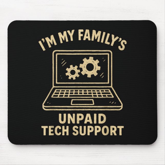 Funny Tech Lover Graphic Tee Computer Geek Nerd En Mouse Mat (Front)